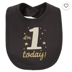 CARTERS Baby 1st Birthday Teething Bib NWT